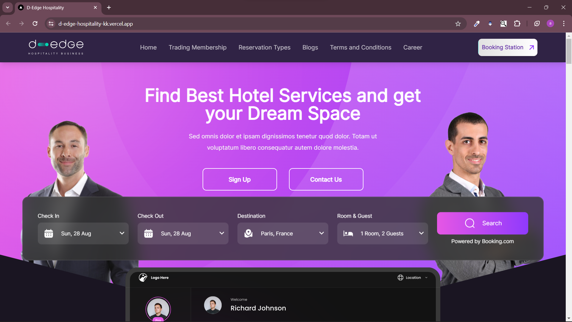 D-edge – Hotel Trading Platform